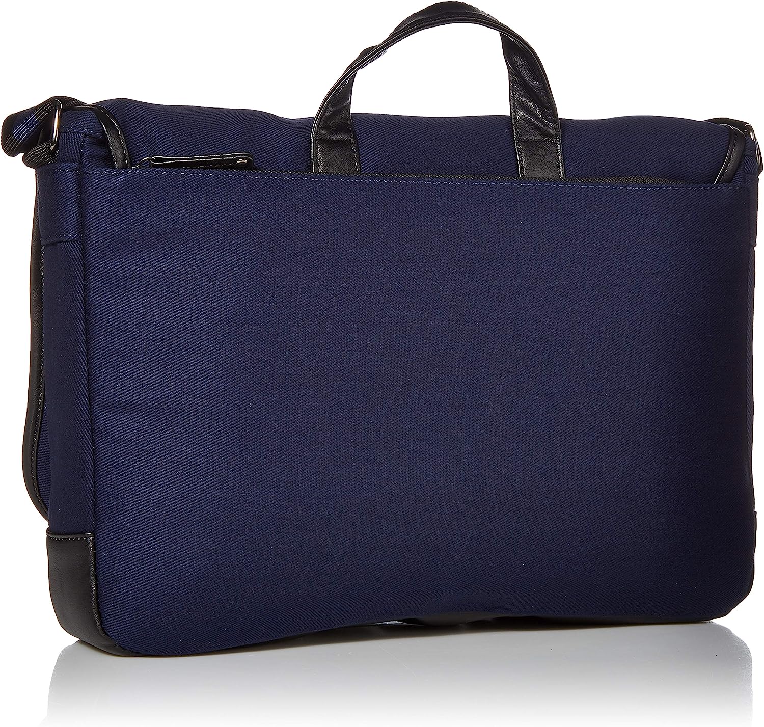 Ben Sherman Cotton Canvas Flapover 15" Laptop & Tablet Slim Multi-Pocket Casual Messenger Bag, Navy, One Size