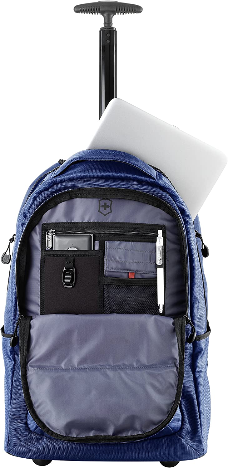 Victorinox VX Sport Wheeled Cadet Backpack with Pass Thru Sleeve, Blue, 20.9-inch