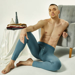New Mens Thermal Underwear Bottoms Autumn Winter Men’s Leggings Keep Warm Trousers Mens Tight Underwear Long Johns Sleep