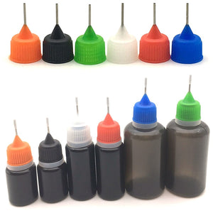 50Pcs 3ML 5ML 10ML 15ML 20ML 30ML 50ML 60ML 100ML 120ML Needle Vial for Vape E Juice Plastic Dropper Bottles With Metal Tips