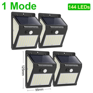 228 144 LED Solar Light Outdoor Solar Lamp PIR Motion Sensor Light Waterproof Solar Powered Sunlight for Garden Decoration