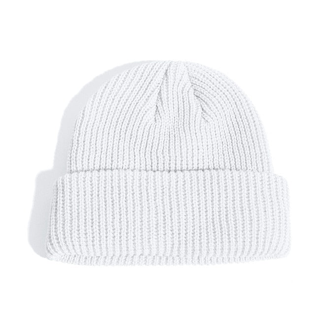 Fashion Hip Hop Beanie Knitted Hat Men Skullcap Women Winter Warm Brimless Baggy Melon Cap Cuff Docker Fisherman Beanies Hats