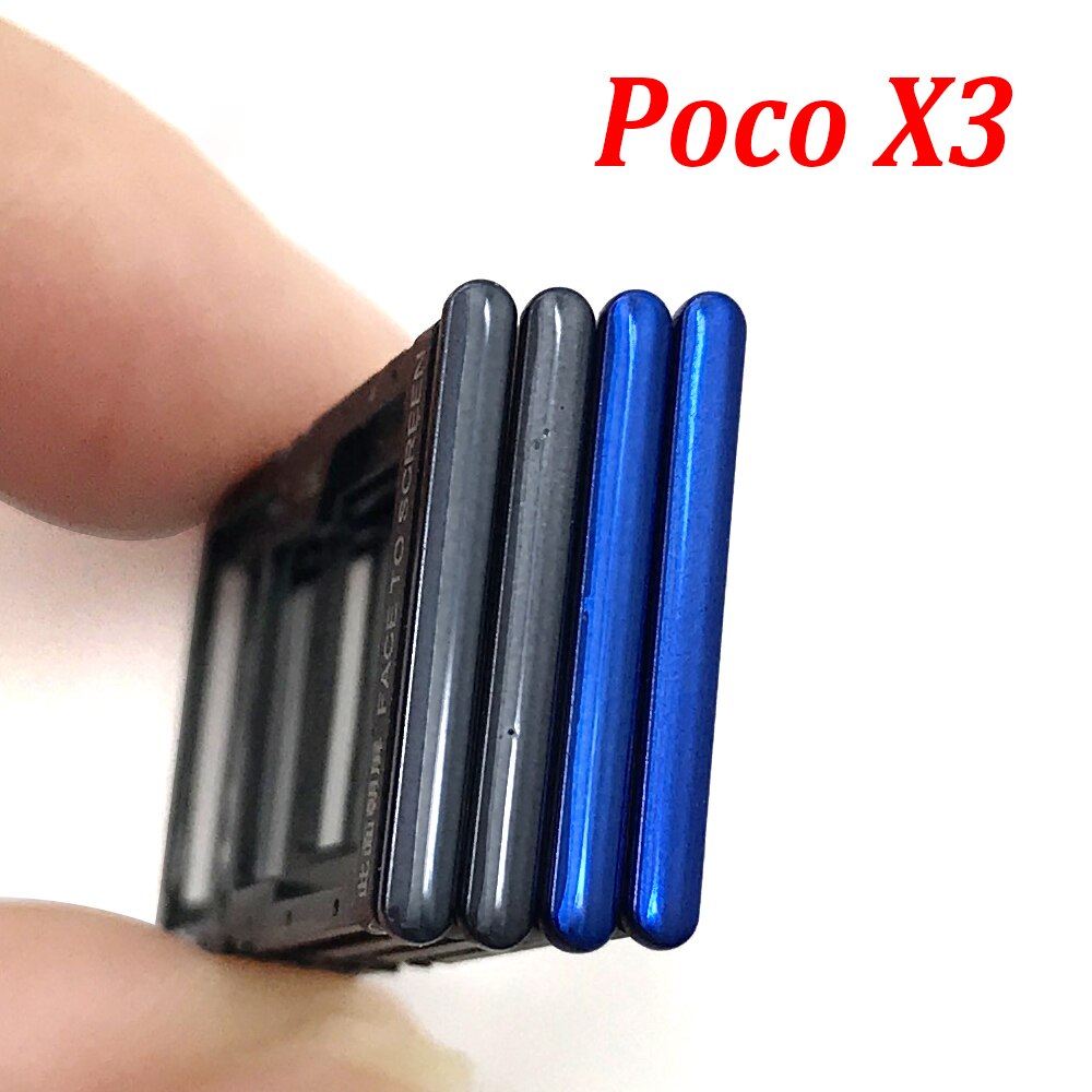 New SIM Tray Holder For Xiaomi Poco X3 NFC M3 F3 F2 Pro Sim Card Tray Slot Holder Adapter Socket Repair Parts