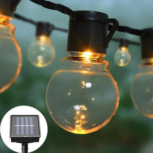 2.5m 5m Solar Outdoor Lights Garland With 10/20 LED Globe Bulbs Fairy Lights Terrace Courtyard Solar Garden Light String Bulbs