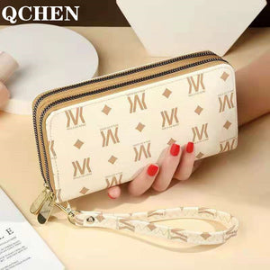 Women's wallet fashion Ladies mobile phone bag long printing new clutch bag star Double zipper hand strap bag Multiple color 697