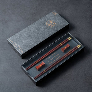 High Quality Premium Wooden Gift Box Packaging Household Cylindrical Wooden Chopsticks Tableware