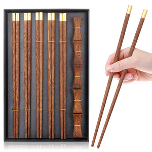 High Quality Premium Wooden Gift Box Packaging Household Cylindrical Wooden Chopsticks Tableware