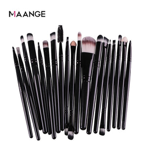 MAANGE 20pcs Makeup Brushes Sets Eye Cosmetic Powder Foundation Blending Eyeliner Eyelash Eyebrow makeup Soft Hair Beauty tool