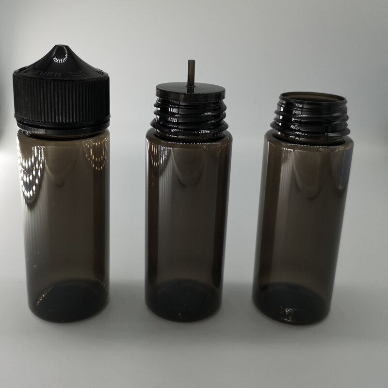 50Pcs 30ml/60ml/100ml/120ml Empty Black Plastic PET Dropper Bottles E Liquid Drop Bottle Long Tip Cap e juice Vape Oil Container