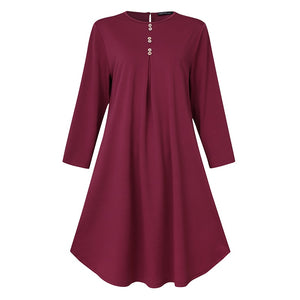 Women's Asymmetrical Blouse ZANZEA 2023 Vintage Muslim Long Shirt Casual Long Sleeve Blusas Female Button Tops  Tunic