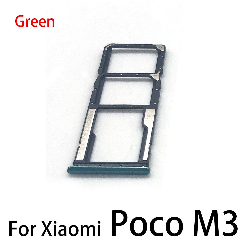 New SIM Tray Holder For Xiaomi Poco X3 NFC M3 F3 F2 Pro Sim Card Tray Slot Holder Adapter Socket Repair Parts