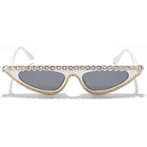 Cat Eye Sunglasses Women 2020 Luxury Diamond Sunglasses Men Small Glasses Ladies Vintage Rhinestone Sunglasses Retro Female