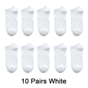 10 Pairs Women  Breathable Sports socks Solid Color Boat Comfortable Cotton Ankle Socks  Wholesale