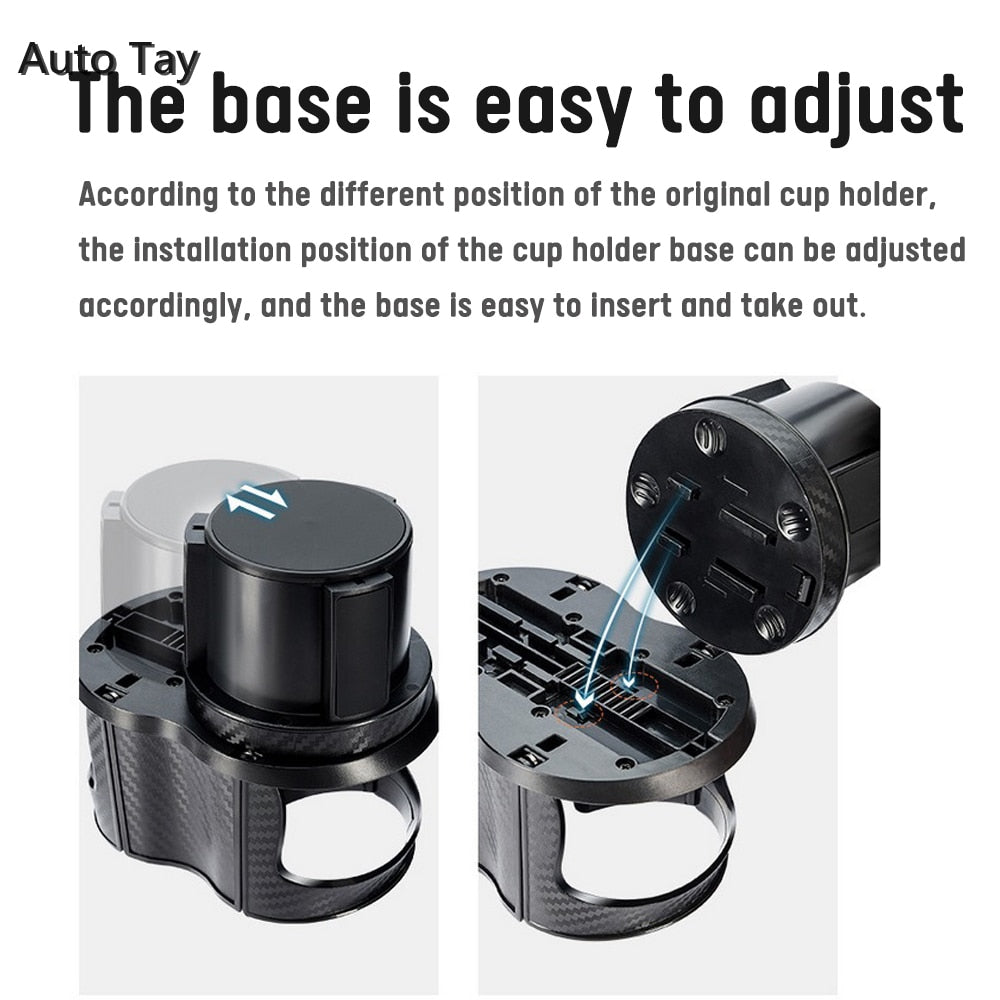 Car 2 In 1 Design Drinks Holders Cup Holder Expander with Upgraded Fixed Base Detachable Drink Can Bottle Stand Bekerhouder Auto