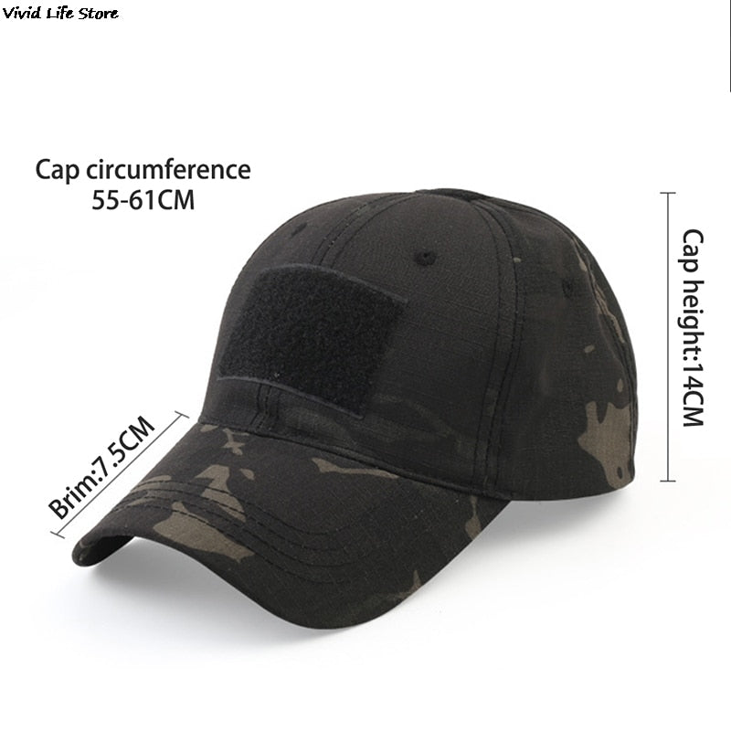 Military Baseball Caps Camouflage Tactical Army Soldier Combat Paintball Adjustable Summer Snapback Sun Hats Men Women