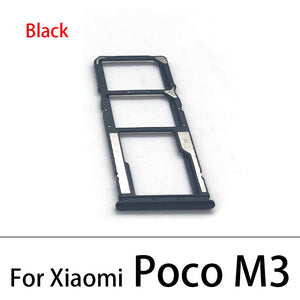 New SIM Tray Holder For Xiaomi Poco X3 NFC M3 F3 F2 Pro Sim Card Tray Slot Holder Adapter Socket Repair Parts