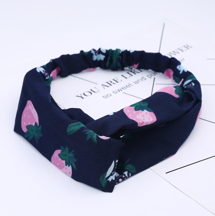 Fashion Women Girls Summer Bohemian Hair Bands Print Headbands Vintage Cross Turban Bandage Bandanas HairBands Hair Accessories