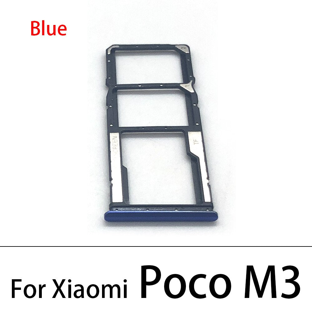 New SIM Tray Holder For Xiaomi Poco X3 NFC M3 F3 F2 Pro Sim Card Tray Slot Holder Adapter Socket Repair Parts