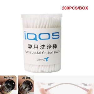 200pcs/Box Cleaning Sticks for IQOS 2.4 Plus E Cigarette Heating Vape Cotton Sticks For IQOS Clean Tool Accessories
