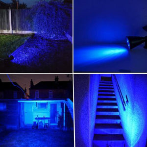 T-SUNRISE Solar Spotlight Outdoor Landscape Lights Waterproof Security Garden Lamp Adjustable for Patio Yard Garden Blue Color