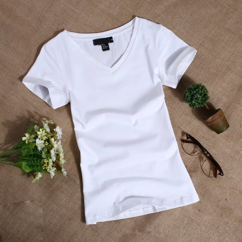 MRMT 2023 Women&#39;s T Shirt Women Short Sleeved Slim Solid Color Womens Simple Tee T-Shirt For Female Tshirt