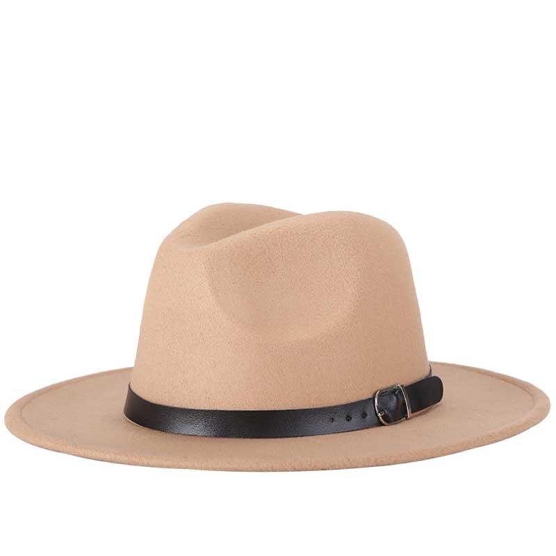 free shipping 2022 new Fashion men fedoras women&#39;s fashion jazz hat summer spring black woolen blend cap outdoor casual hat X XL