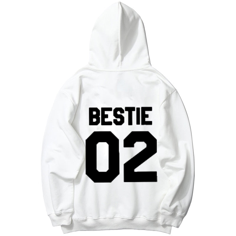 Bestie 01 Bestie 02 Best Friend Hoodies Bestie BFF Hoodies Women BEST FRIENDS Hoodies Sweatshirts Pullovers Vintage Sweatshirt
