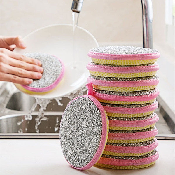 5pcs Dishwashing Sponge, Thick Dishwashing Pad, Kitchen Scrubbing Dishcloth