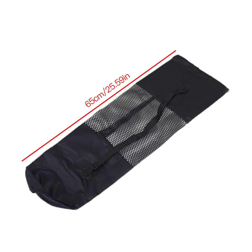 Portable 65cm Oxford Cloth Yoga Net Bag Wear-resistant Yoga Mat Bag Adjustable Carrier Pocket Foldable Washable Fitness Pouch
