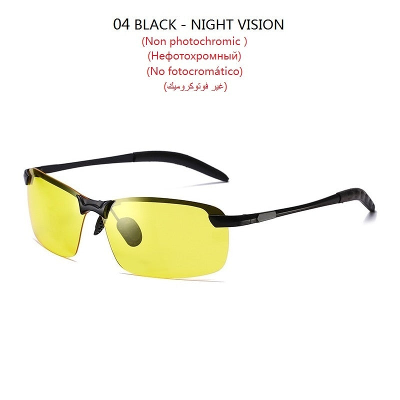 Photochromic Sunglasses Men Polarized Driving Chameleon Glasses Male Change Color Sun Glasses Day Night Vision Driver&#39;s Eyewear