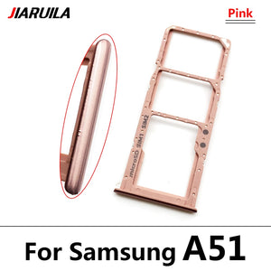 NEW Micro Nano SIM Card Holder Tray chip Slot Holder Adapter Socket Dual Card For Samsung A12 A31 A51 A71 Mobile Phone + pin