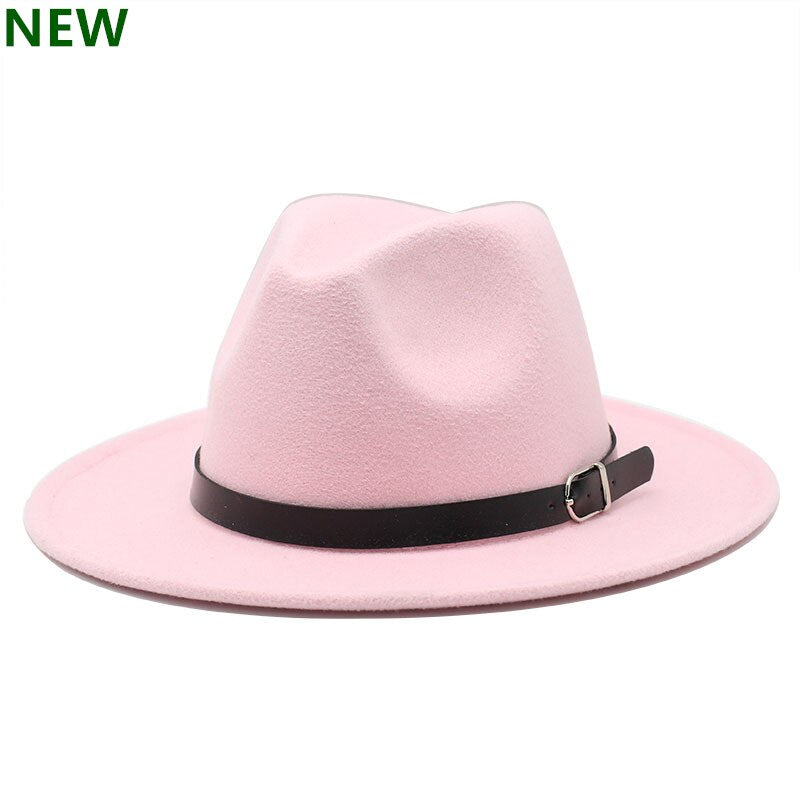 free shipping 2022 new Fashion men fedoras women&#39;s fashion jazz hat summer spring black woolen blend cap outdoor casual hat X XL