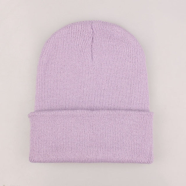 Winter Hats for Woman New Beanies Knitted Fluorescent Cute Hat Girls Autumn Female Beanie Caps Warmer Bonnet Ladies Casual Cap