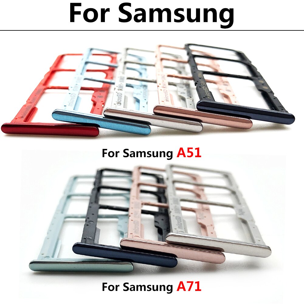 NEW Micro Nano SIM Card Holder Tray chip Slot Holder Adapter Socket Dual Card For Samsung A12 A31 A51 A71 Mobile Phone + pin