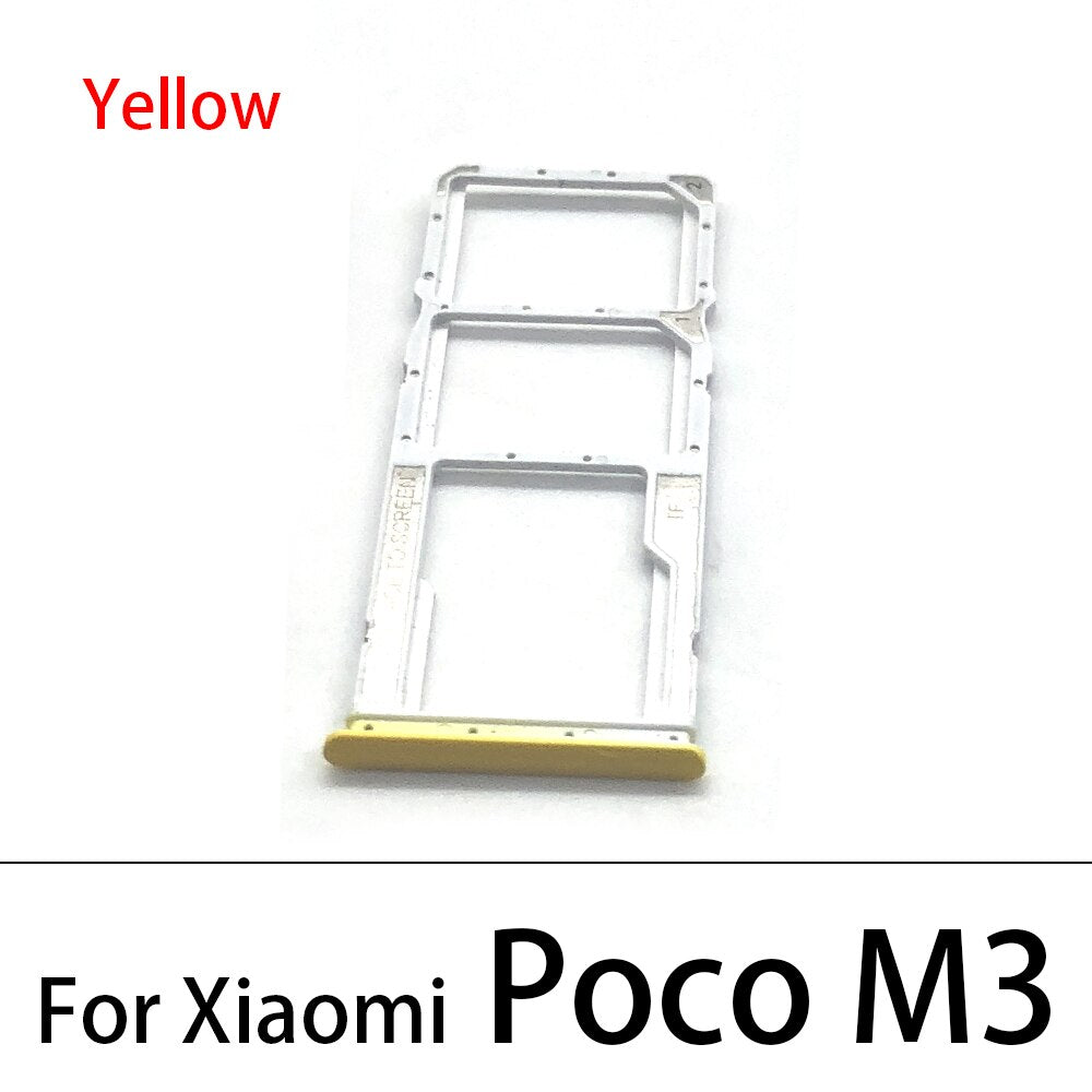 New SIM Tray Holder For Xiaomi Poco X3 NFC M3 F3 F2 Pro Sim Card Tray Slot Holder Adapter Socket Repair Parts