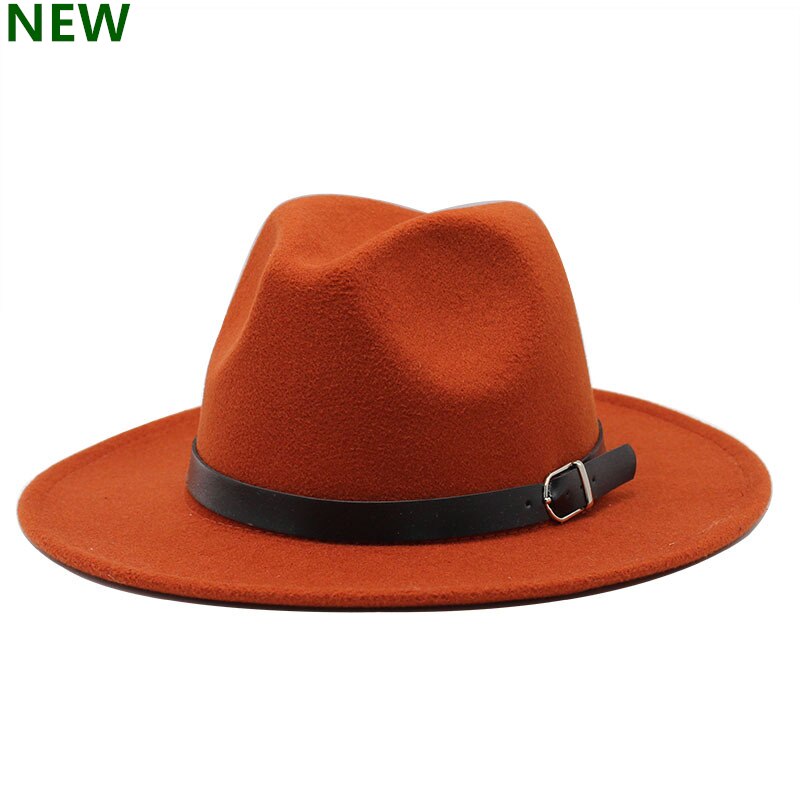 free shipping 2022 new Fashion men fedoras women&#39;s fashion jazz hat summer spring black woolen blend cap outdoor casual hat X XL