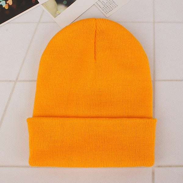 Winter Hats for Woman New Beanies Knitted Fluorescent Cute Hat Girls Autumn Female Beanie Caps Warmer Bonnet Ladies Casual Cap