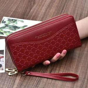 Women's wallet fashion Ladies mobile phone bag long printing new clutch bag star Double zipper hand strap bag Multiple color 697