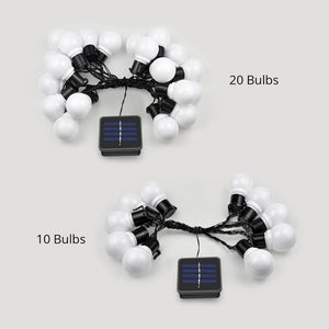 2.5m 5m Solar Outdoor Lights Garland With 10/20 LED Globe Bulbs Fairy Lights Terrace Courtyard Solar Garden Light String Bulbs