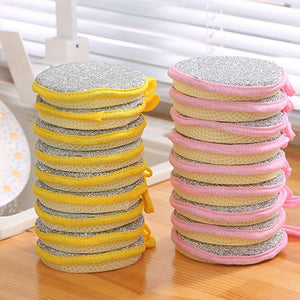 5/10Pcs Double Side Dishwashing Sponge Pan Pot Dish Wash Sponges Household Cleaning Tools Kitchen Tableware Dish Washing Brush