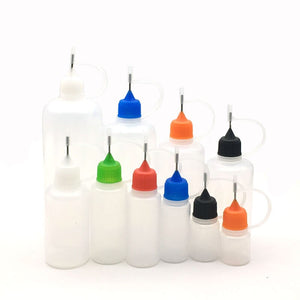 50Pcs 3ML 5ML 10ML 15ML 20ML 30ML 50ML 60ML 100ML 120ML Needle Vial for Vape E Juice Plastic Dropper Bottles With Metal Tips