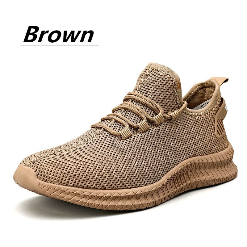 Fashion Men Sneakers Mesh Casual Shoes Lac-up Mens Shoes Lightweight Vulcanize Shoes Walking Sneakers Zapatillas Hombre