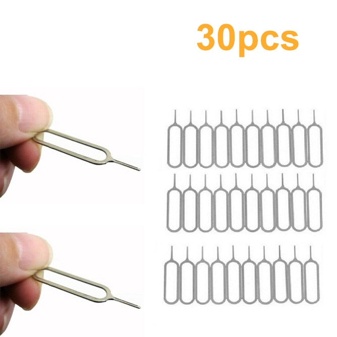 100pcs SIM Card Removal Needle Pins Pry Eject Sim Card Tray Open Needle Pin for IPhone Samsung Xiaomi Redmi  Micro Sd Card Tool