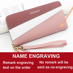 2022 New Long Women Wallets Cute Fashion Multifunctional Clutch Name Print Female Wallet Kpop Card Holder Luxury Women&#39;s Purse