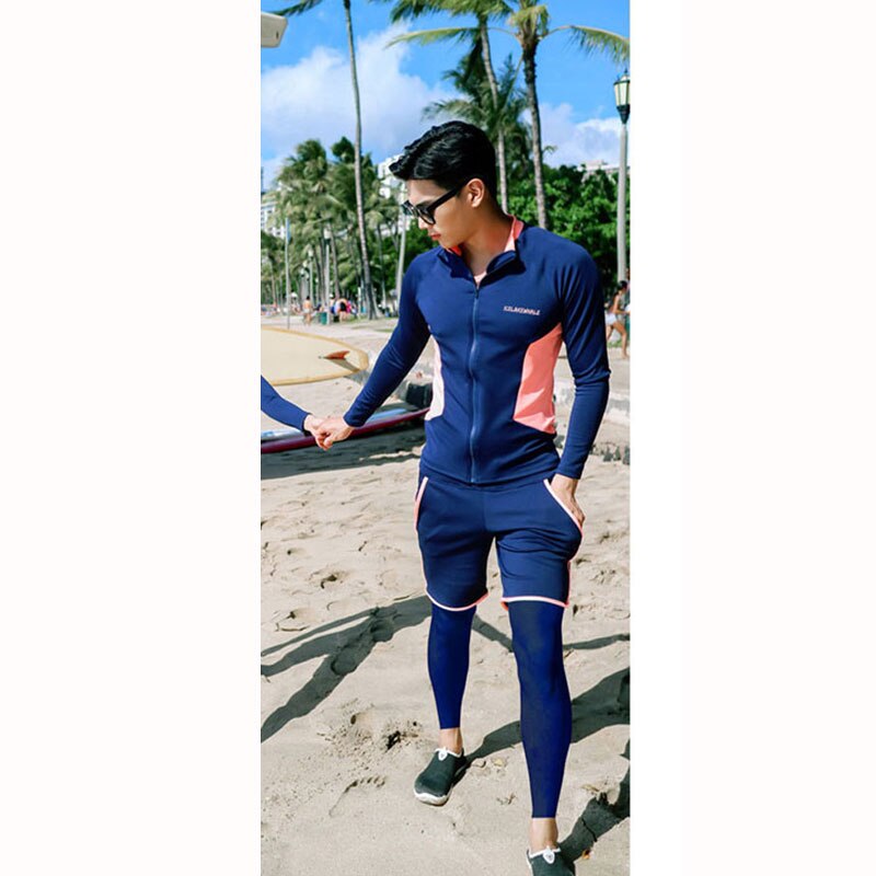 Women&#39;s 5pcs/set Swimsuit Long Sleeve Zip Top and Leggings Rash Guards Sun UV Protection Jogger Yoga Suit Swimwear Bathing Suits