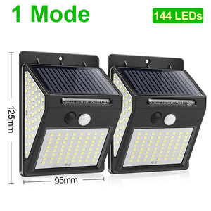 228 144 LED Solar Light Outdoor Solar Lamp PIR Motion Sensor Light Waterproof Solar Powered Sunlight for Garden Decoration