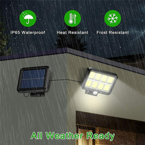 COB LED Solar Powered Light Outdoors PIR Motion Sensor Waterproof Wall Emergency Street Security Lamp For Garden Decoration