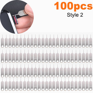 100pcs SIM Card Removal Needle Pins Pry Eject Sim Card Tray Open Needle Pin for IPhone Samsung Xiaomi Redmi  Micro Sd Card Tool