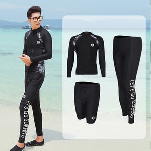 Women&#39;s 5pcs/set Swimsuit Long Sleeve Zip Top and Leggings Rash Guards Sun UV Protection Jogger Yoga Suit Swimwear Bathing Suits