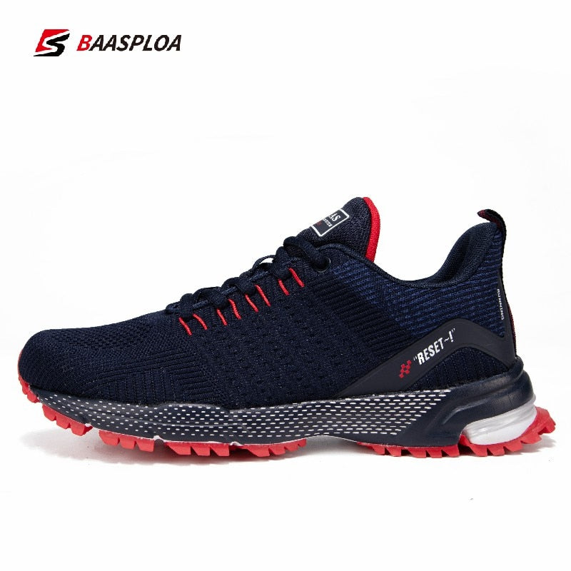 Baasploa Professional Running Shoes For Men Lightweight Men&#39;s Designer Mesh Sneakers Lace-Up Male Outdoor Sports Tennis Shoe